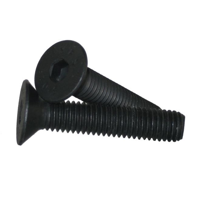 M12 175P Metric Flat Head Socket Cap Screw Black