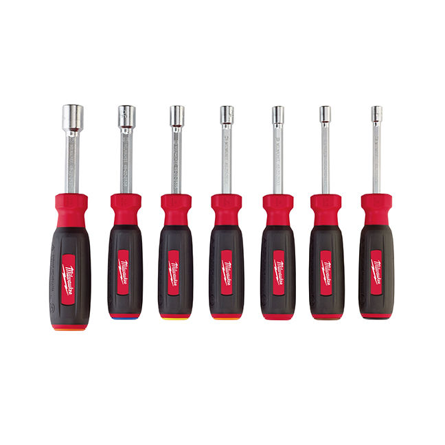 ... > Milwaukee 48-22-2517 7PC Magnetic HollowCore Metric Nut Driver Set