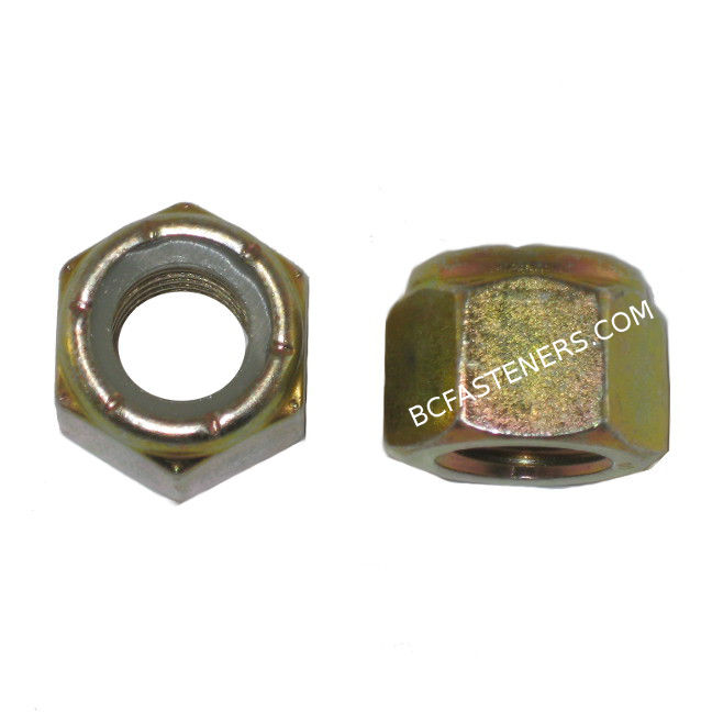 Nylon Lock Nuts Grade 8 Yellow Zinc BC Fasteners & Tools