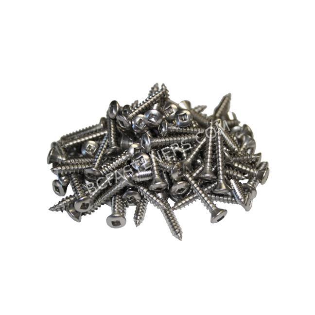 8 Oval Robertson Head Wood Screws Stainless Steel